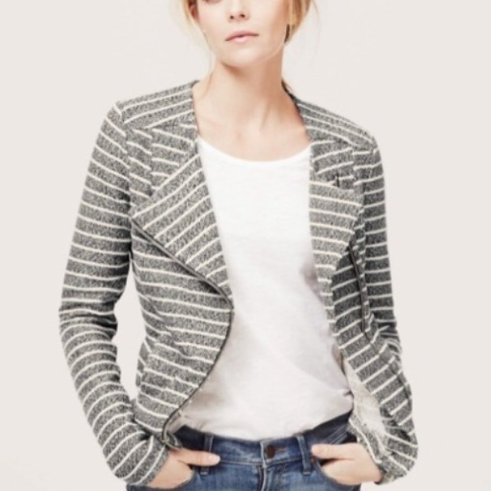 Lou & Grey Blue/White Moto Jacket- XL